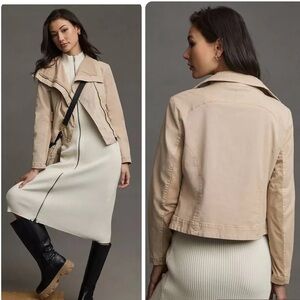 Anthropologie Marrakech Moto Jacket in Khaki size M